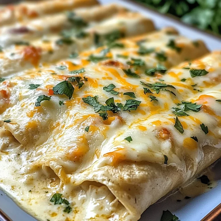 Creamy White Chicken Enchiladas
