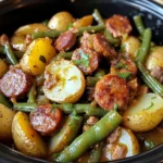 Crock Pot Swamp Potatoes with Sausage & Veggies