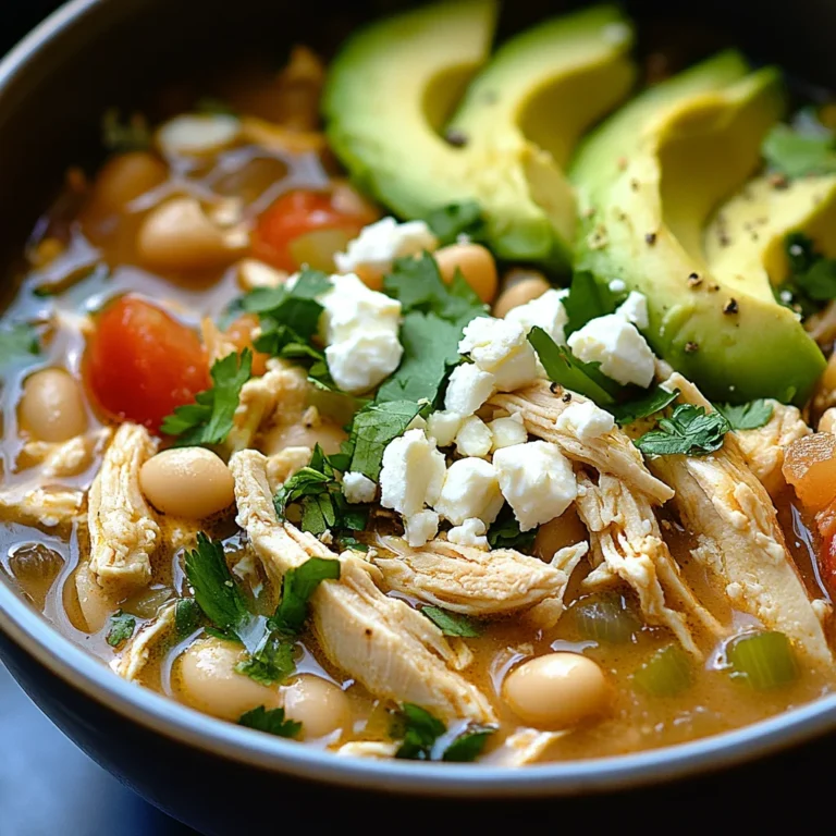 Crockpot Mediterranean White Chicken Chili