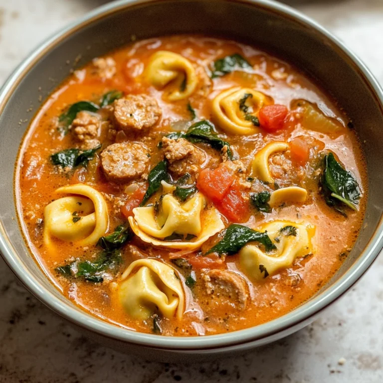 Crockpot Tortellini Soup with Sausage
