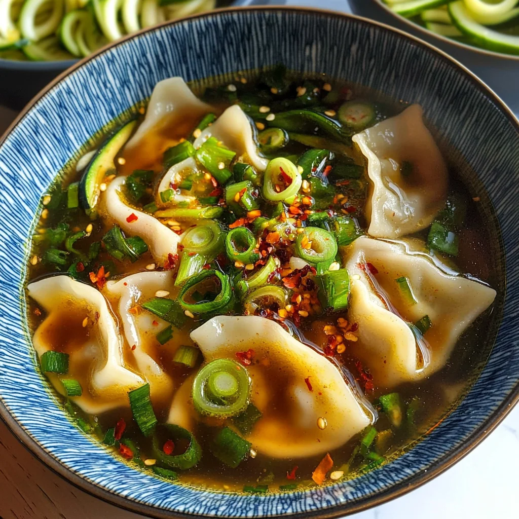 Gyoza Soup (Japanese Dumpling Soup)