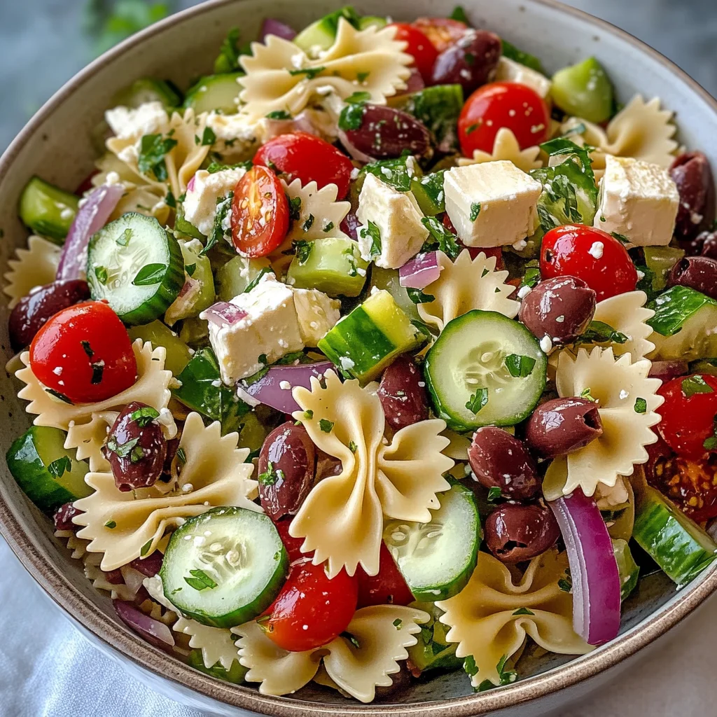 Healthy Greek Pasta Salad