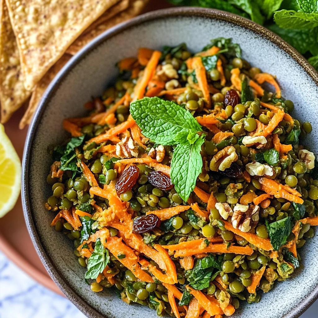 Moroccan Lentil Carrot Salad (Vegan)