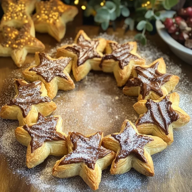 Nutella Puff Pastry Star Wreath