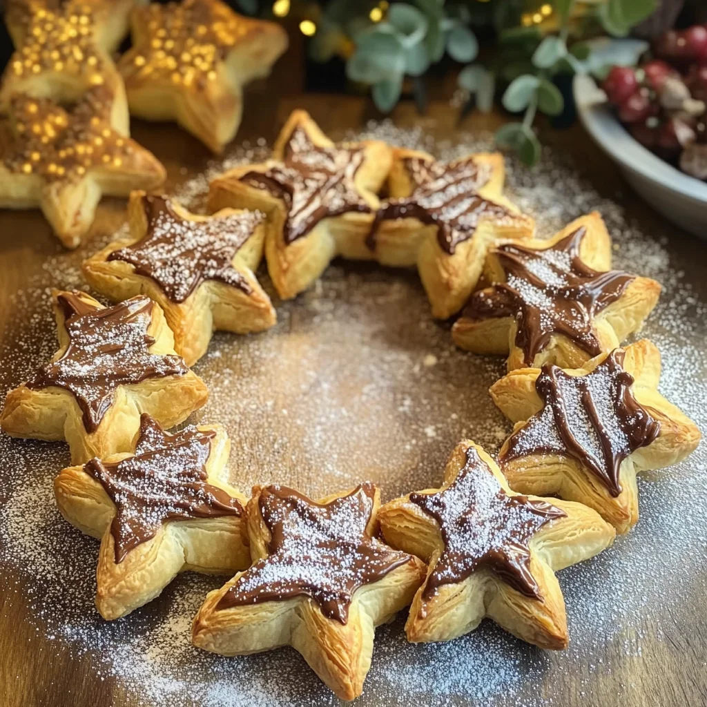 Nutella Puff Pastry Star Wreath