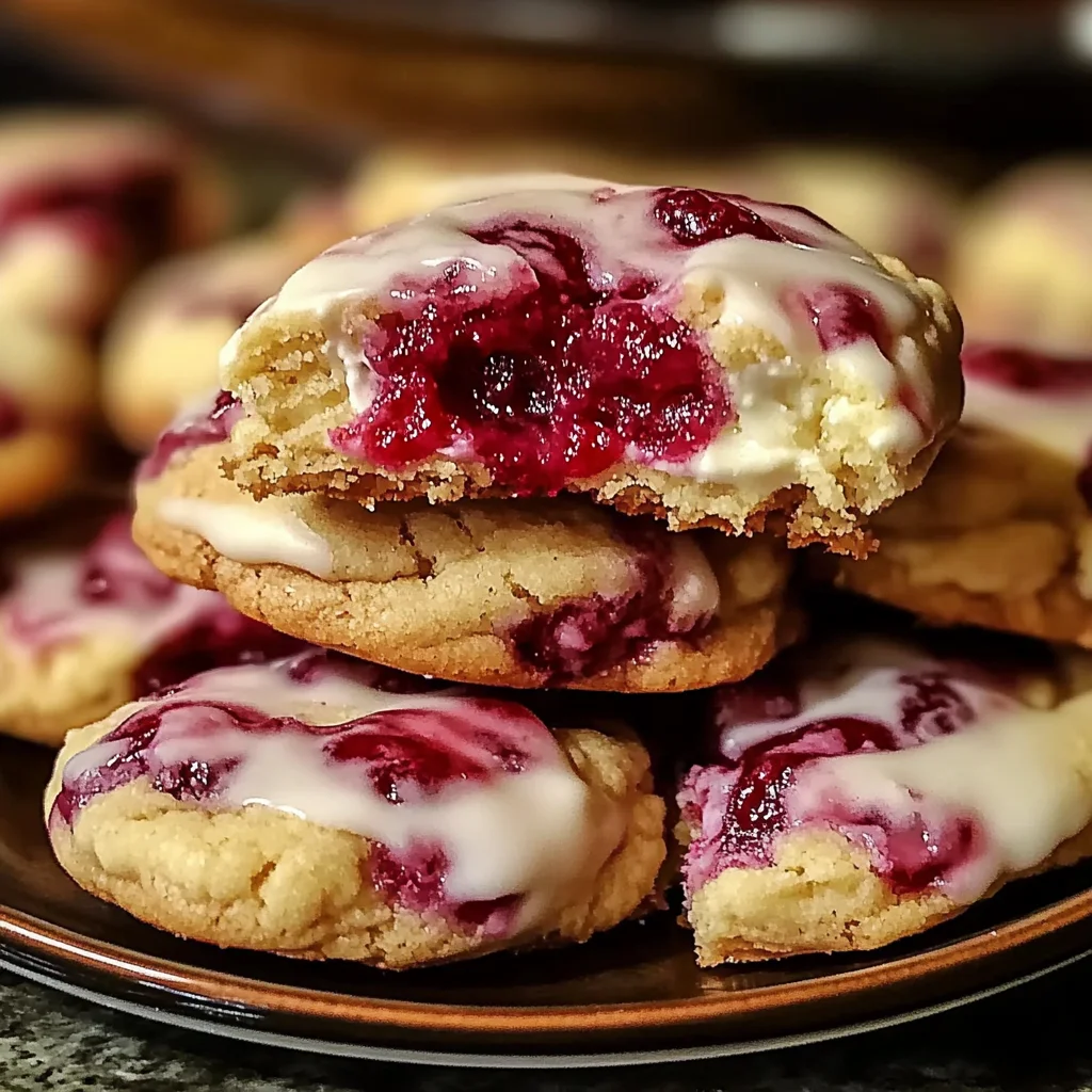 Raspberry Cheesecake Cookies