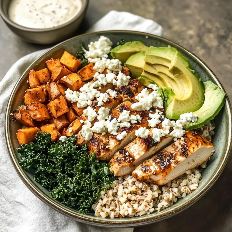 Roasted Chicken, Sweet Potato, and Kale Bowls