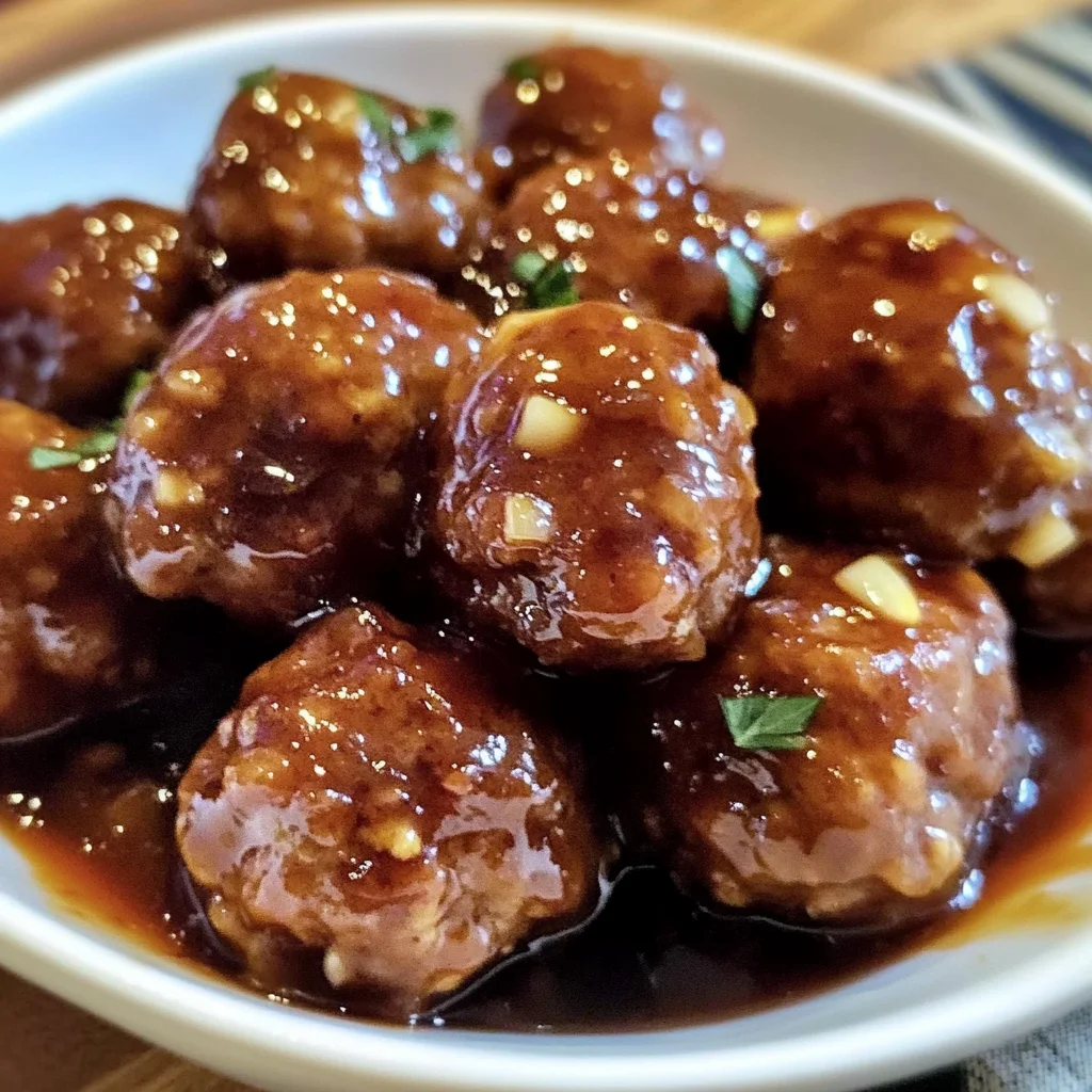 Slow Cooker Honey Garlic Meatballs