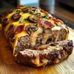 Swiss Turkey Bacon Mushroom Meatloaf