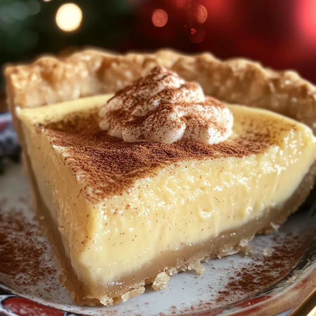 Christmas Eve Cinnamon-Vanilla Custard Pie – Creamy Holiday Dessert Magic