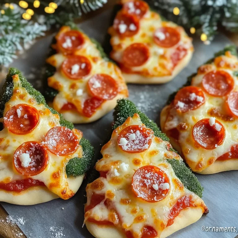 Christmas Tree Mini Pizzas