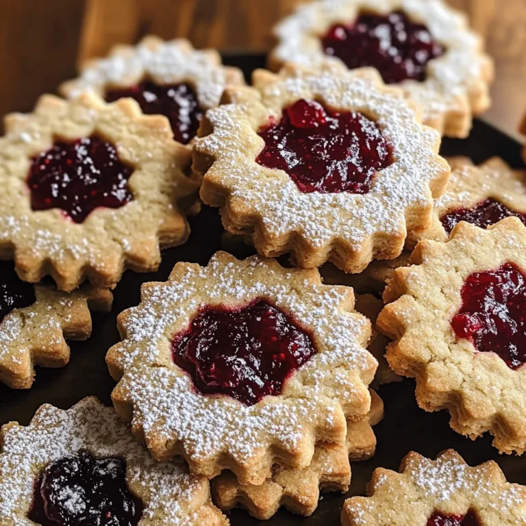 Cranberry Linzer Cookies