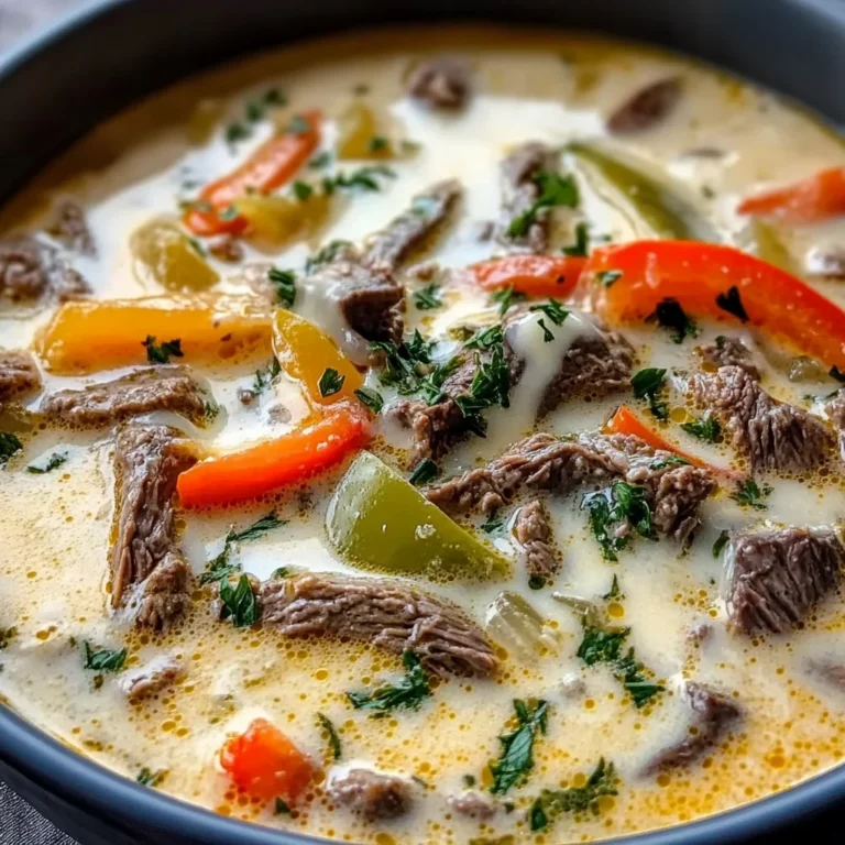 Creamy Philly Cheese Steak Soup