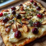 Crispy Flatbread with Brie, Cranberries & Toasted Almonds