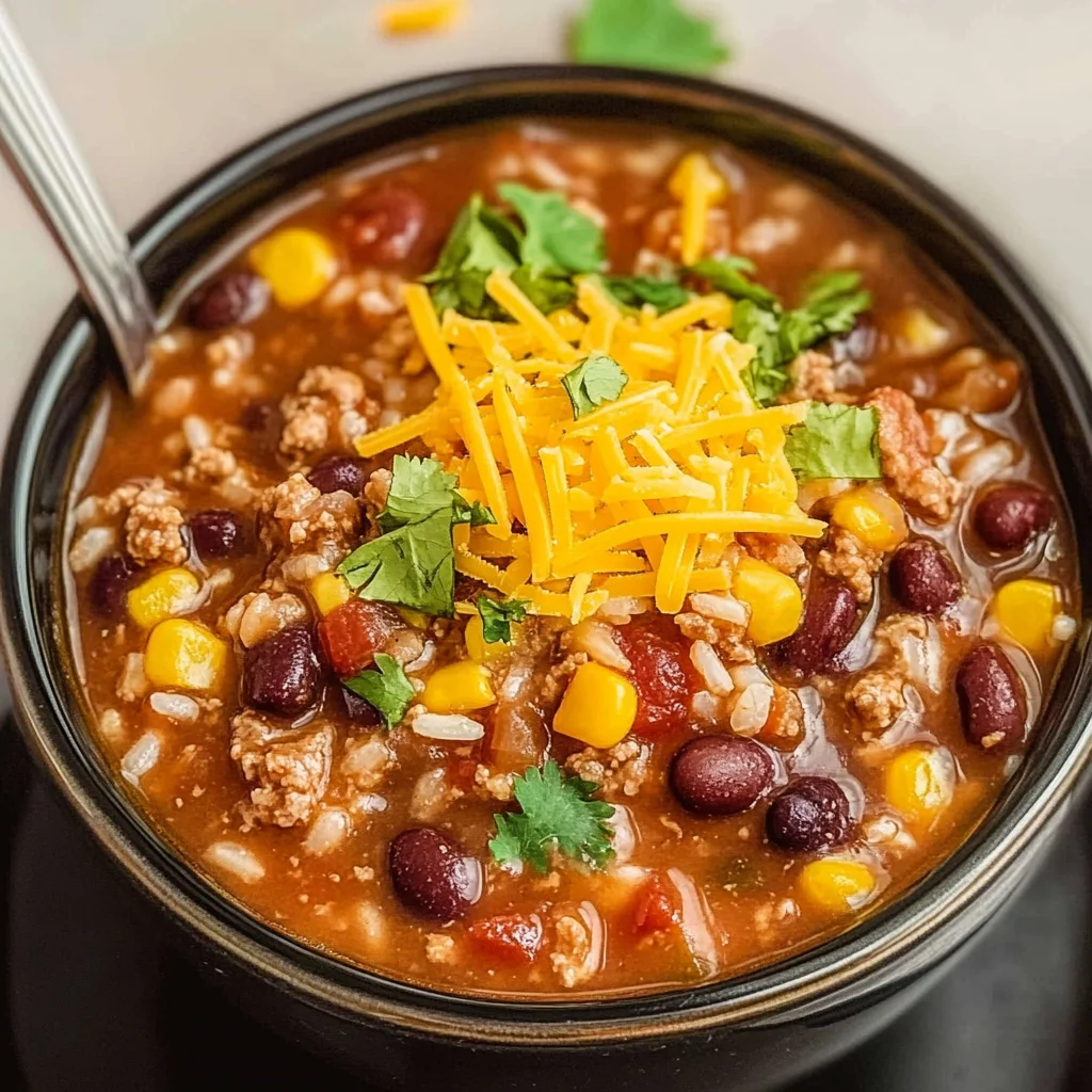 Crock Pot Taco Rice Soup Recipe