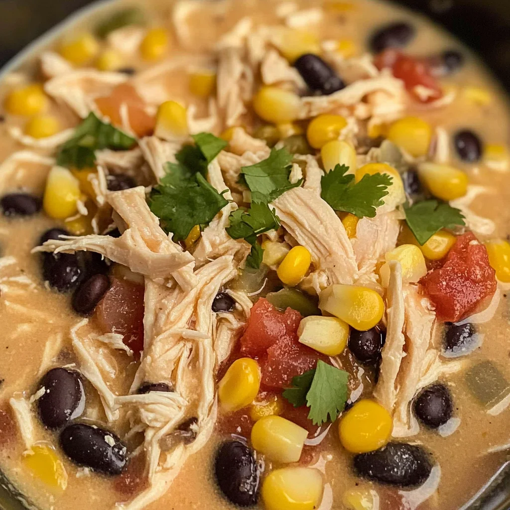 Crockpot Creamy Chicken Taco Soup Recipe