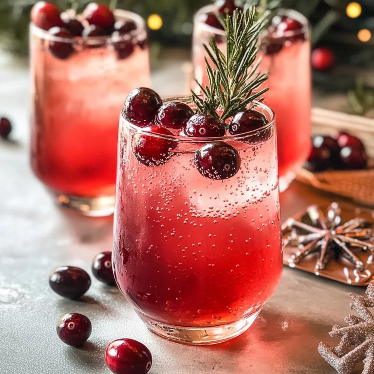 Festive Christmas Cranberry Spritzer