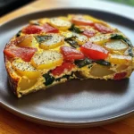 Frittata with Potatoes, Red Peppers, and Spinach Recipe