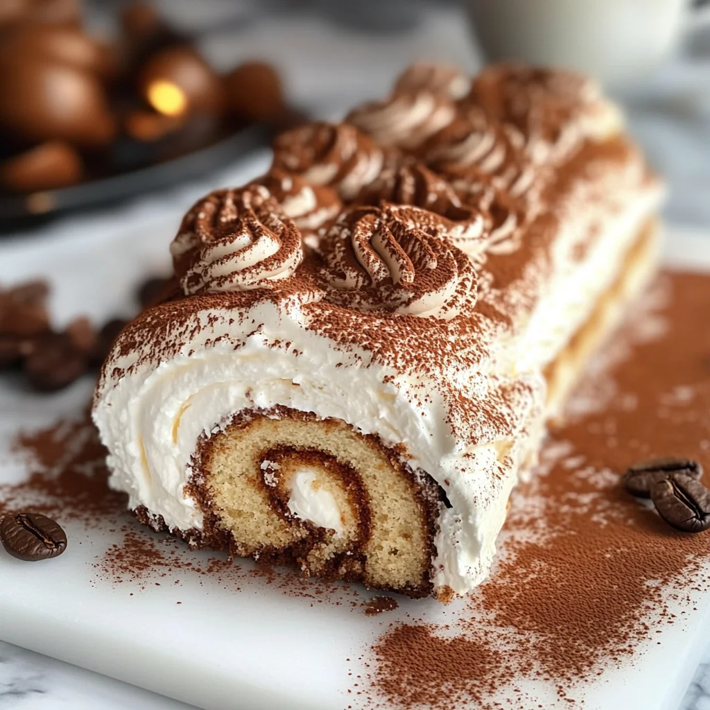 Gourmet Tiramisu Yule Log Cake