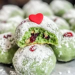 Grinch Cookies - Christmas Snowball Cookies