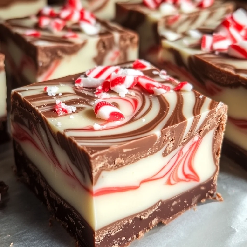 Peppermint Swirl Fudge