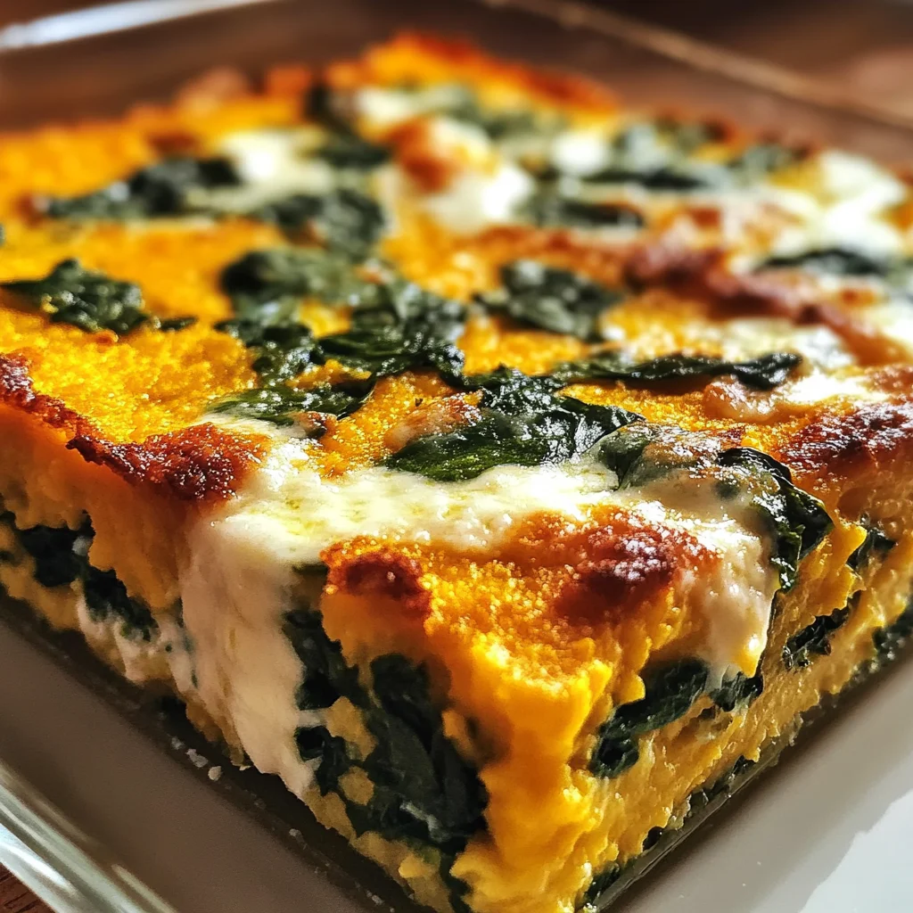 Pumpkin Spinach Polenta Casserole is a must-try dish!