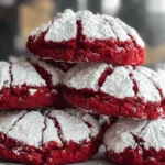 Red Velvet Crinkle Cookies