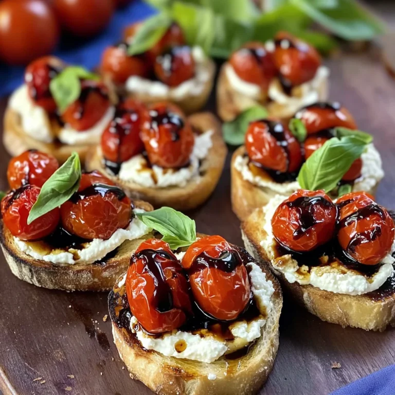 Ricotta Bruschetta with Roasted Tomatoes