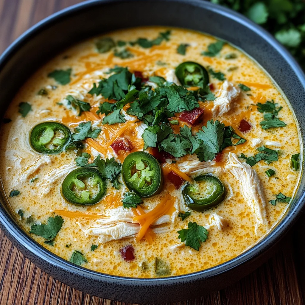 Spicy Jalapeño Popper Chicken Soup