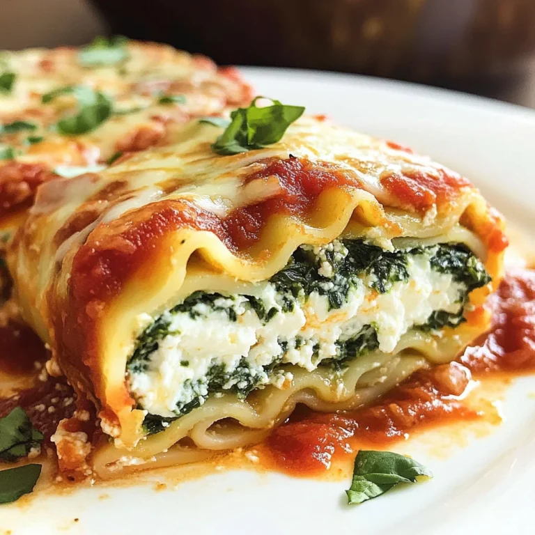 Spinach Lasagna Roll-Ups
