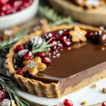 Vegan Gingerbread Chocolate Tart