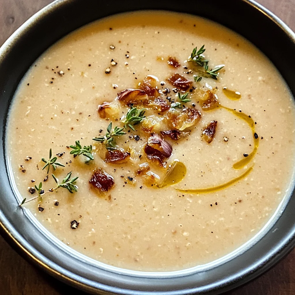 Caramelized Onion Roasted Garlic Bisque