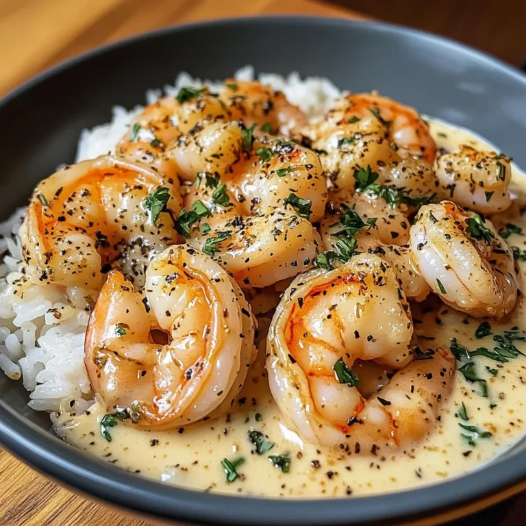 Creamy Garlic Butter Shrimp Bowl with Herb Rice