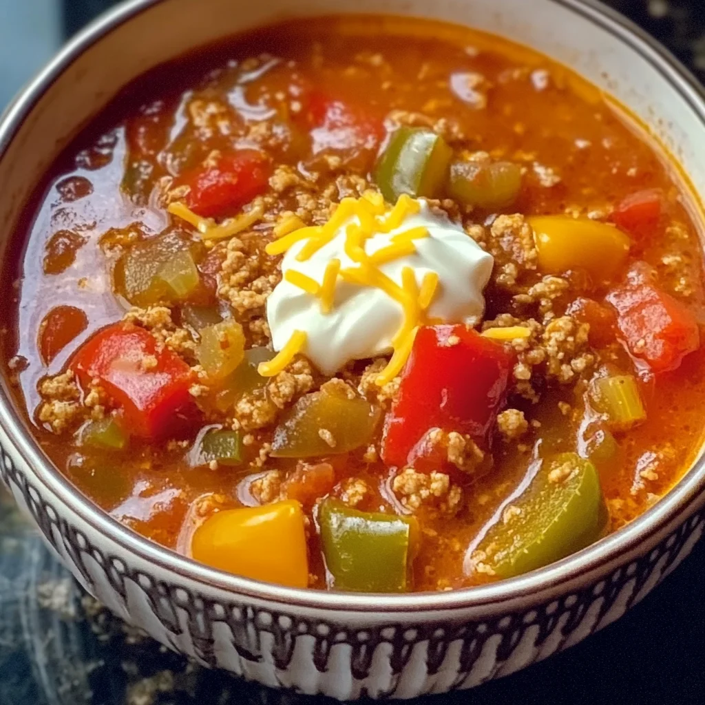 Crock Pot Stuffed Pepper Soup