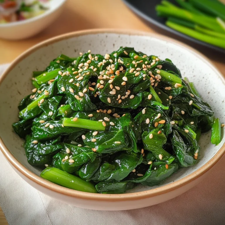 Korean Spinach Side Dish (Sigeumchi Namul)