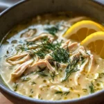 Mediterranean Lemon Chicken Soup: A Creamy, Comforting Bowl of Sunshine