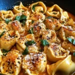 One-Pot Spicy Garlic Butter Chicken Tortellini