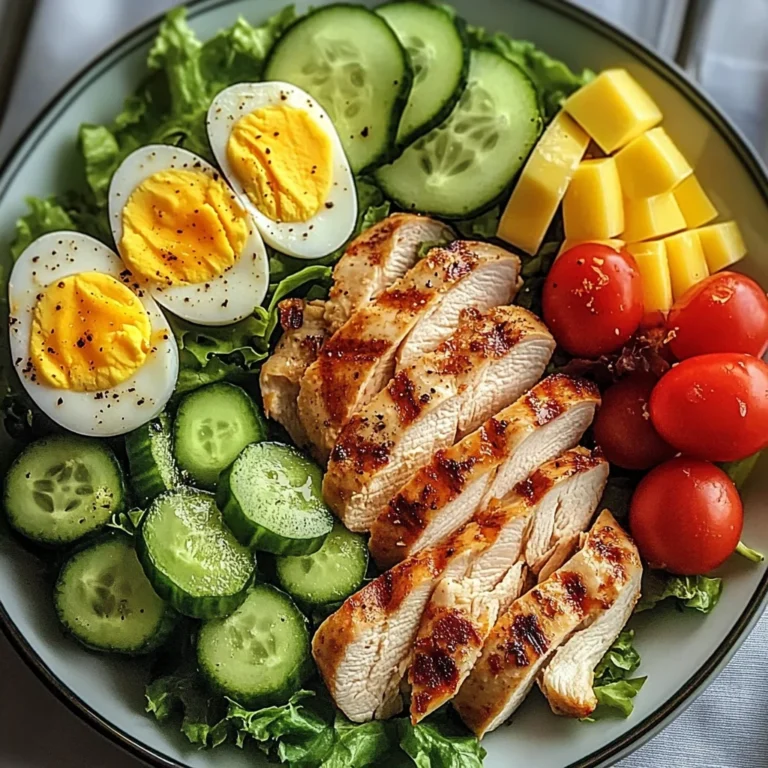 Protein Power Salad with Chicken, Eggs & Cheese