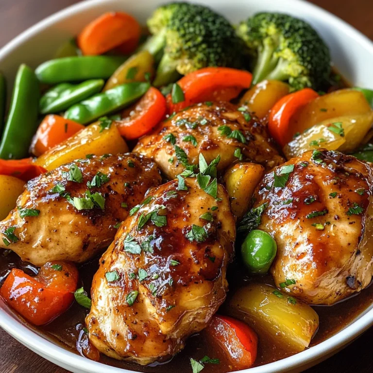 Slow Cooker Honey Garlic Chicken And Veggies Recipe