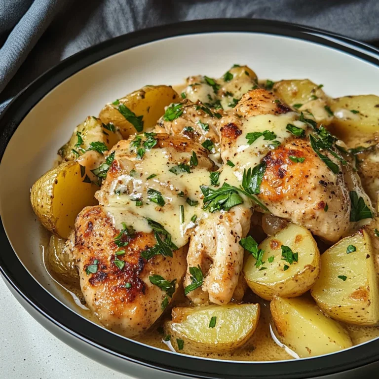 Slow Cooker Parmesan Garlic Chicken and Potatoes