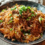 Stir Fried Vermicelli with beef (Ma Yi Shang Shu, 蚂蚁上树)