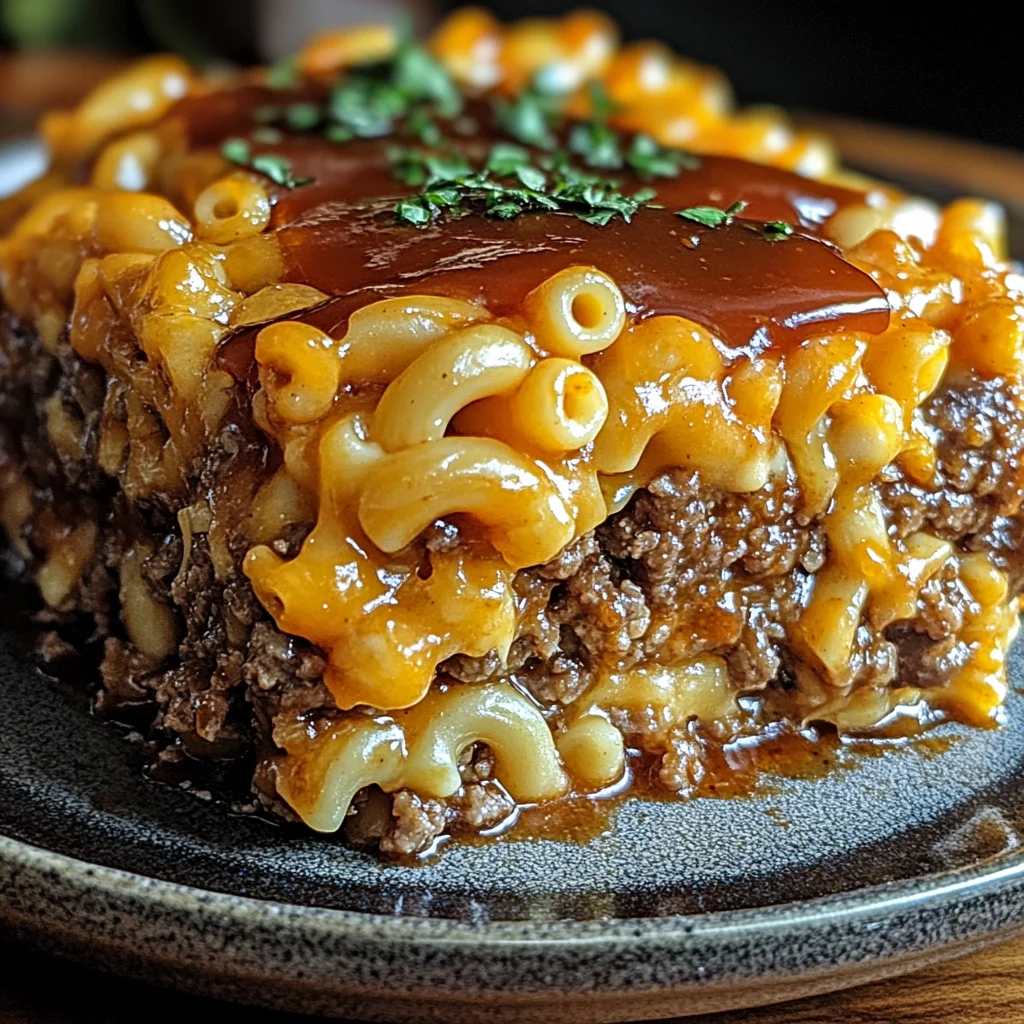 The BEST Mac and Cheese Meatloaf Casserole