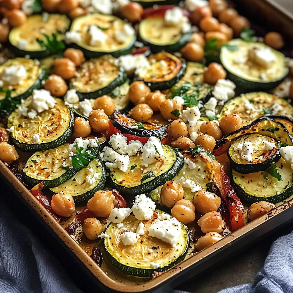 Zucchini & Chickpea Bake with Feta
