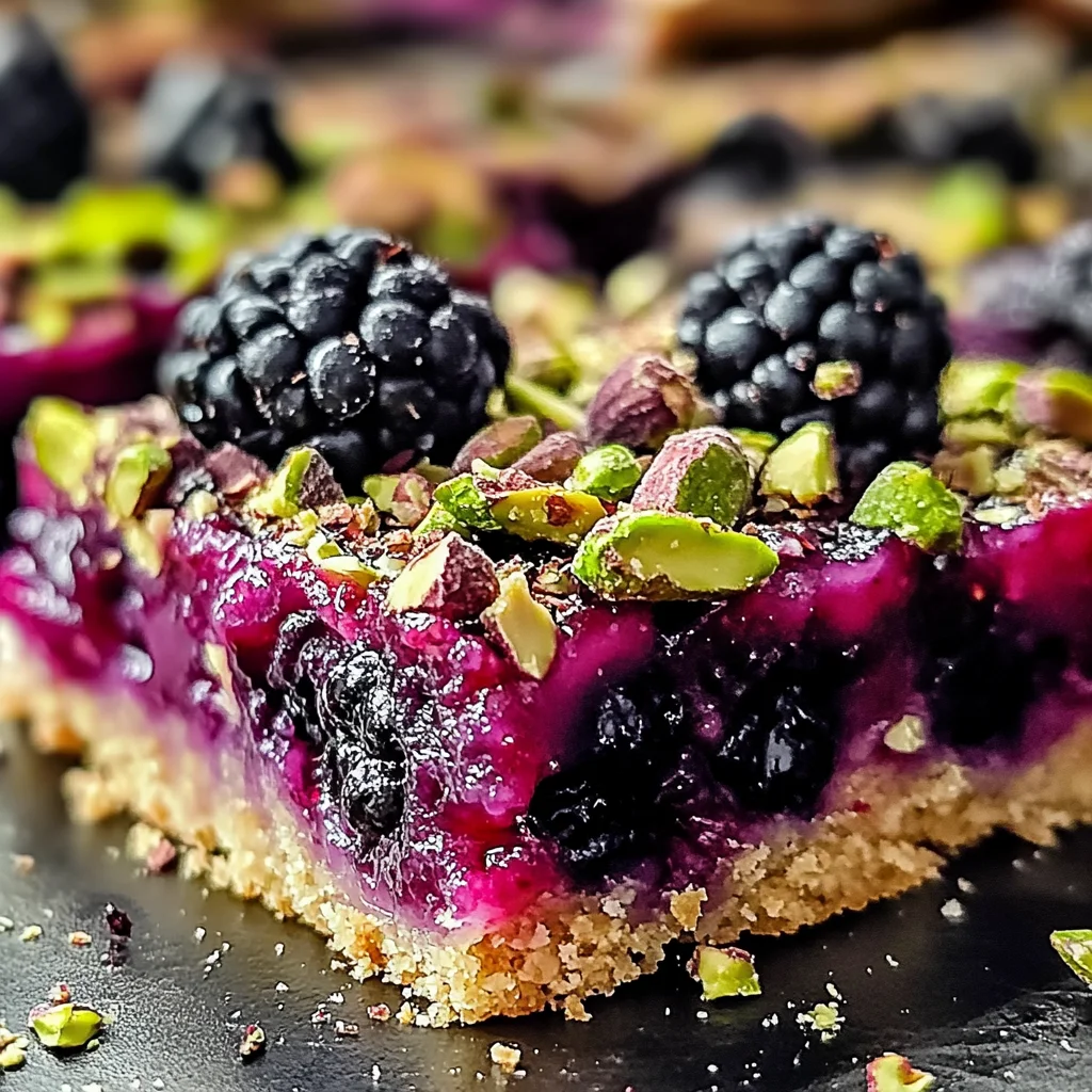 Blackberry Pistachio Dream Bars: Irresistible Homemade Bliss