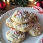 Candy Cane Whipped Shortbread Cookies | Easy and Delicious