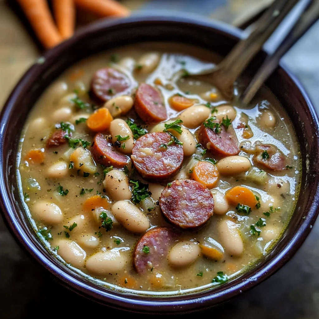 Creamy Bean Soup with Kielbasa