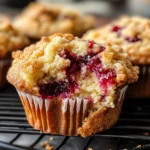 Leftover Cranberry Sauce Coffee Cake Muffins