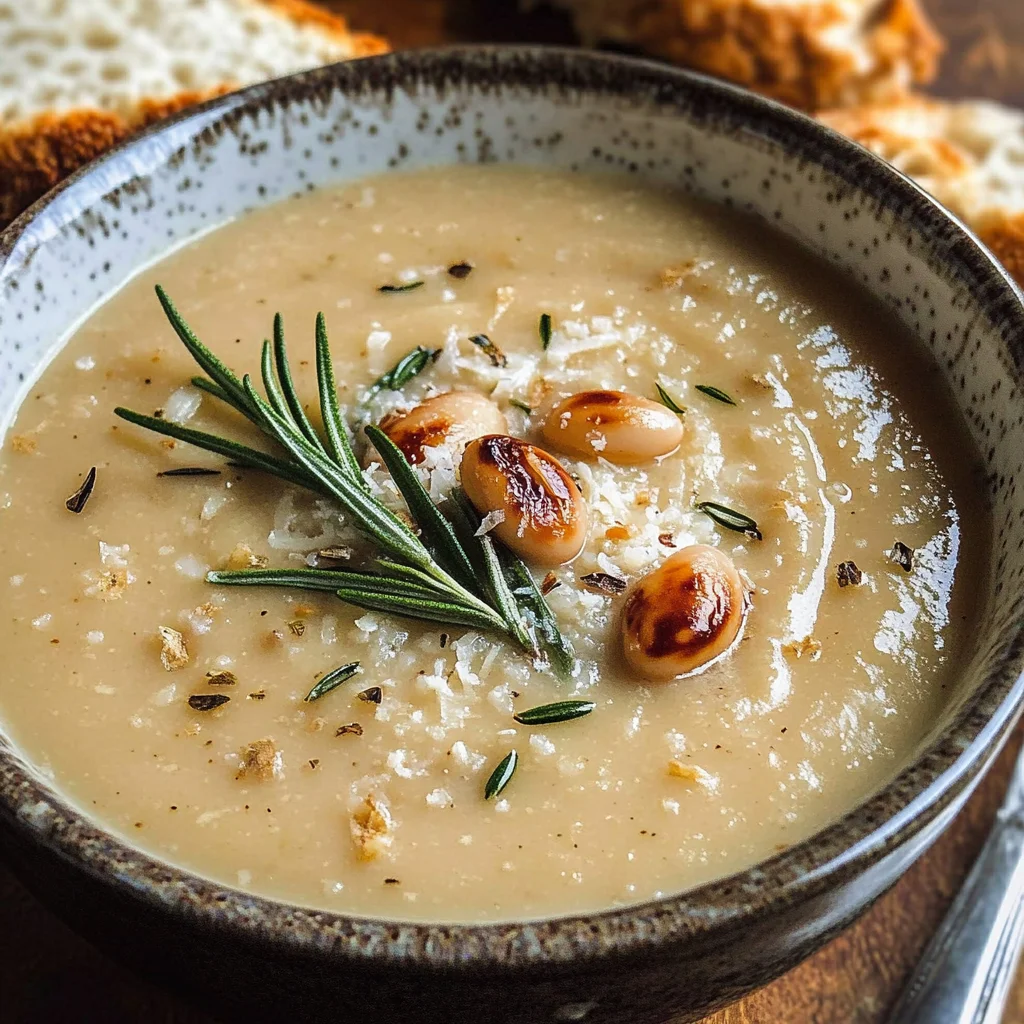Rosemary Roasted Garlic Bean Soup