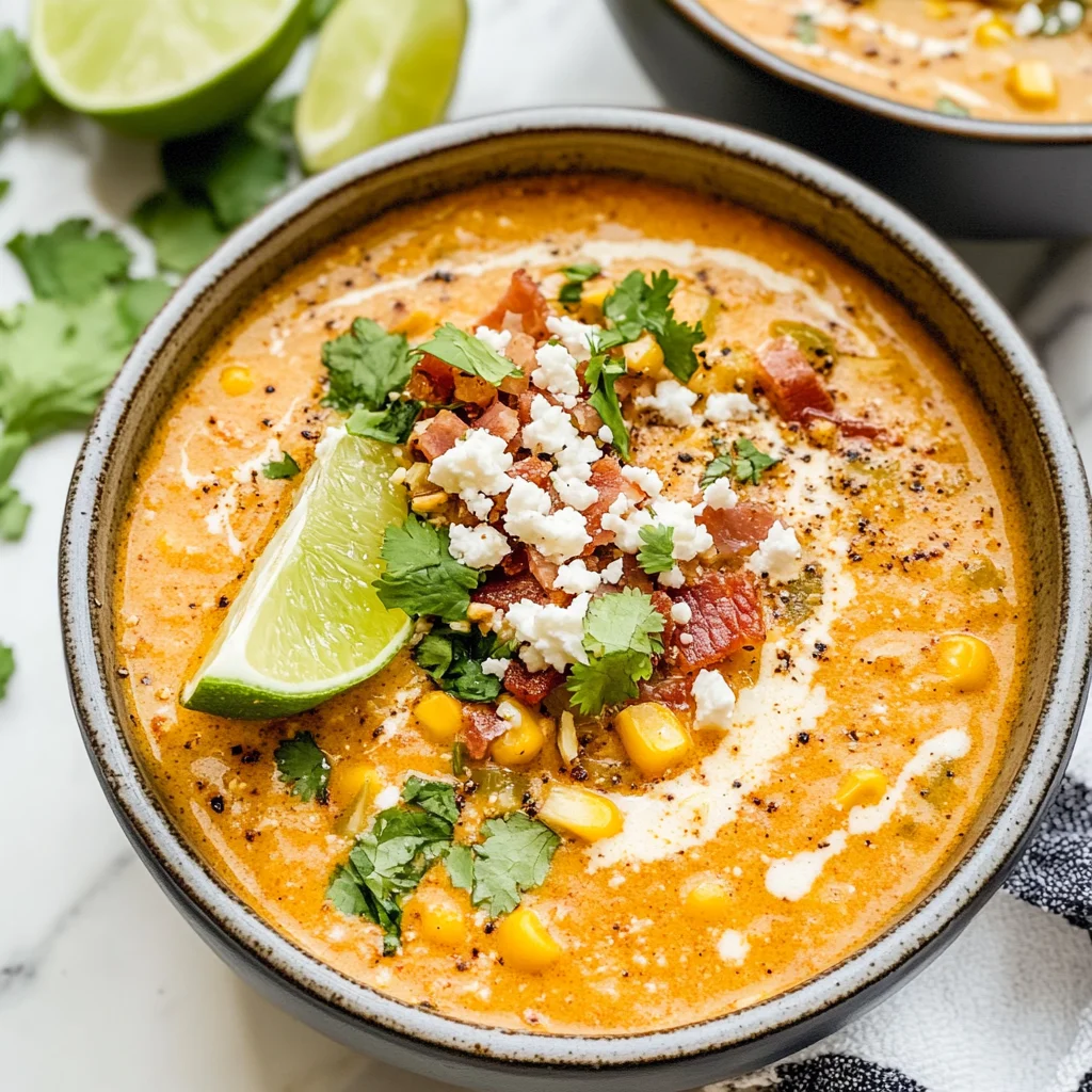 Slow Cooker Mexican Street Corn Soup