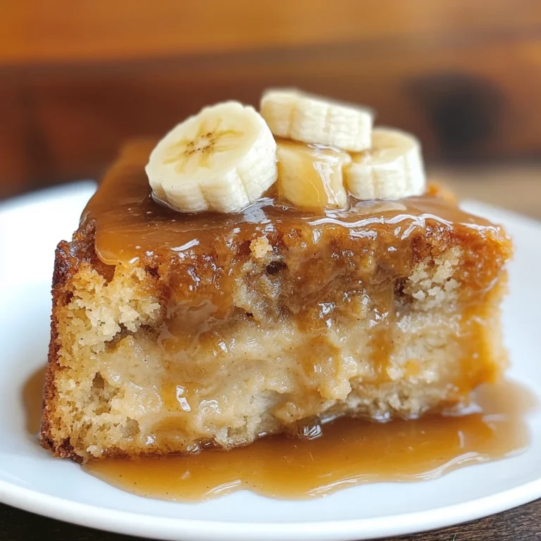Sticky Banana Bread Pudding Cake